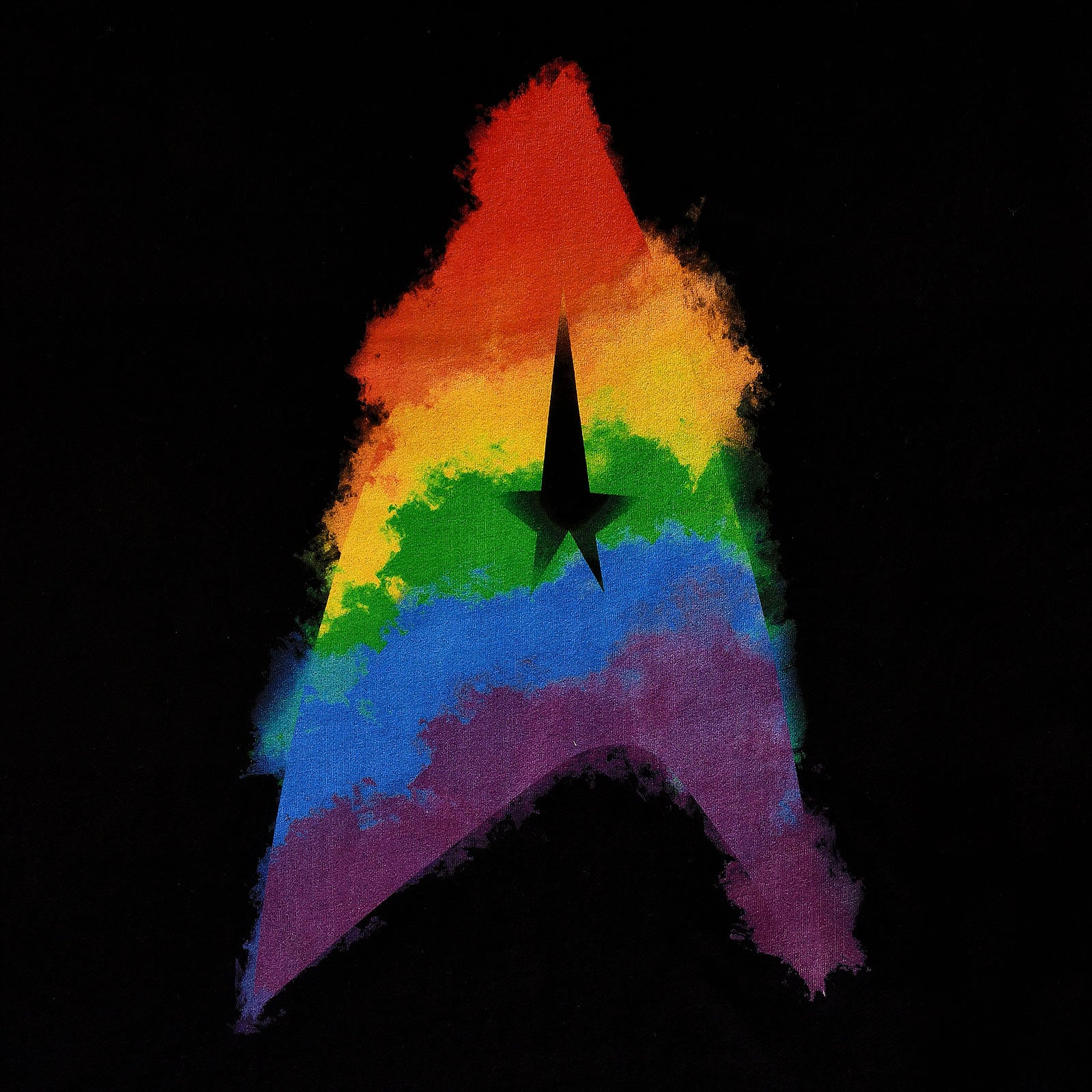 Imagen del producto Star Trek - Camiseta con logo de orgullo arcoíris negra