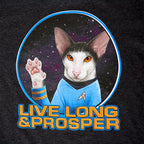 Imagen del producto Star Trek - Camiseta Cat Spock Live Long and Prosper gris