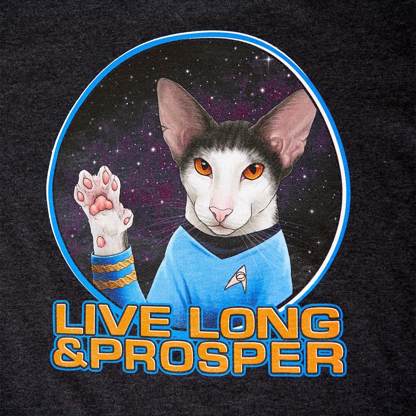 Imagen del producto Star Trek - Camiseta Cat Spock Live Long and Prosper gris