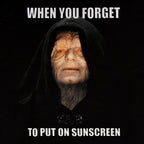 Imagen del producto Star Wars - Camiseta negra de protección solar Palpatine