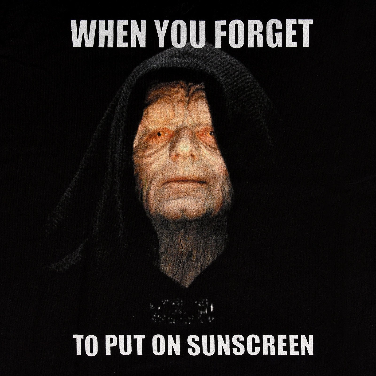 Imagen del producto Star Wars - Camiseta negra de protección solar Palpatine