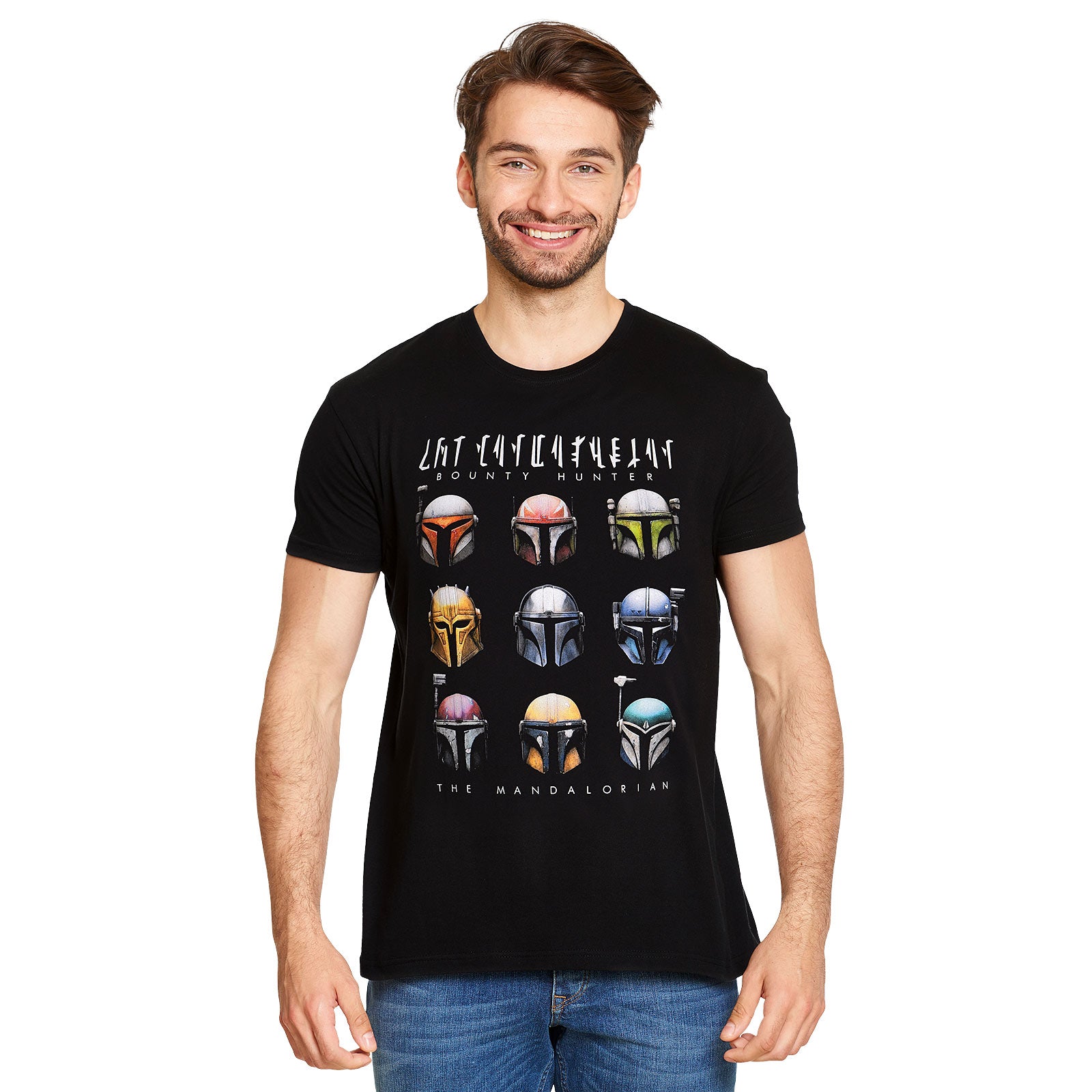 Imagen del producto Star Wars - Camiseta negra de cascos Mandalorianos
