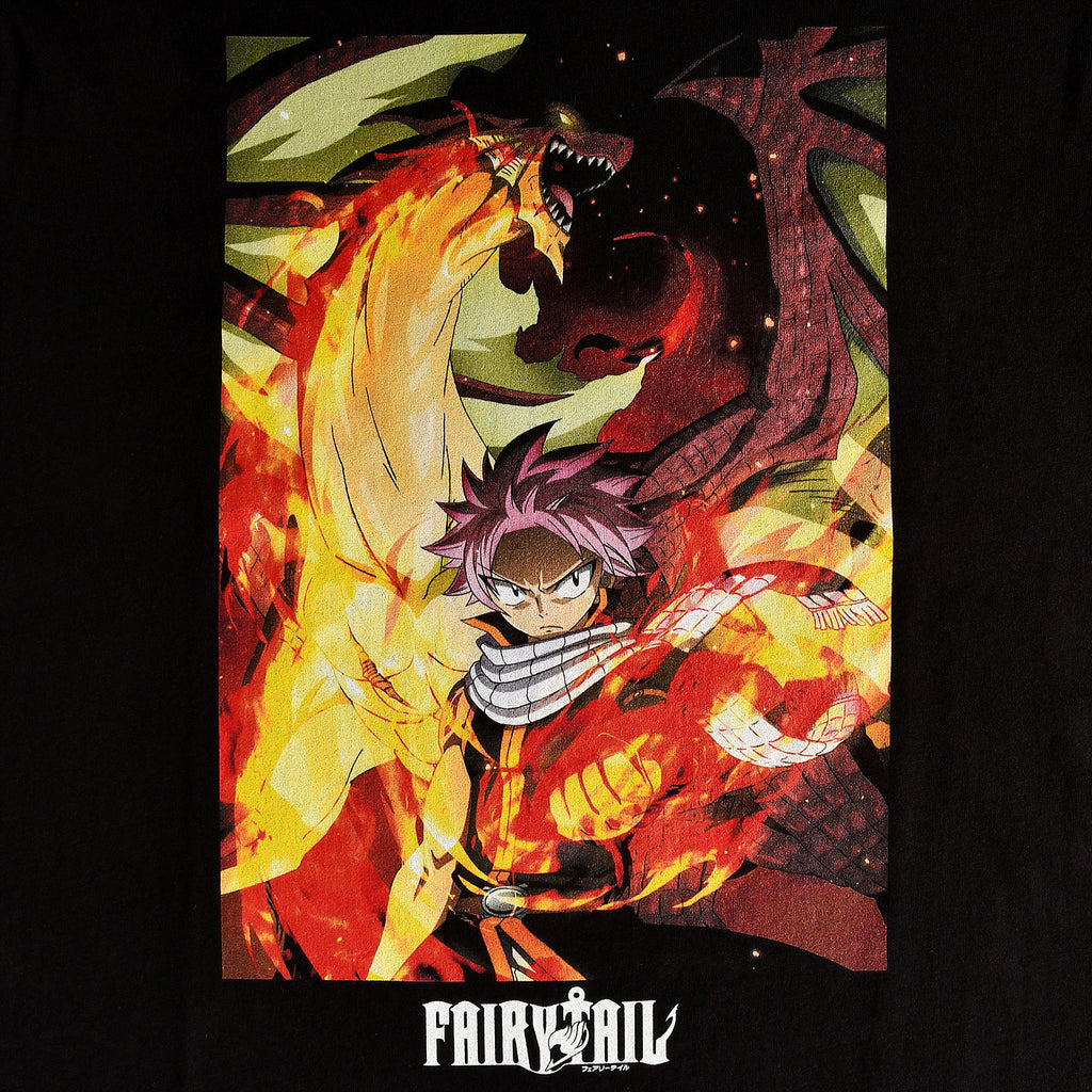 Imagen del producto Fairy Tail - Natsu con Igneel Camiseta negra