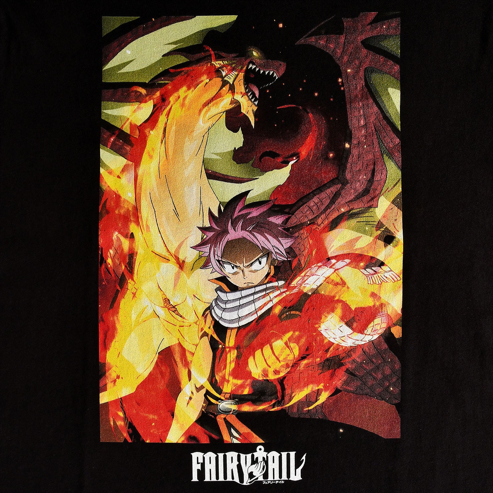 Imagen del producto Fairy Tail - Natsu con Igneel Camiseta negra
