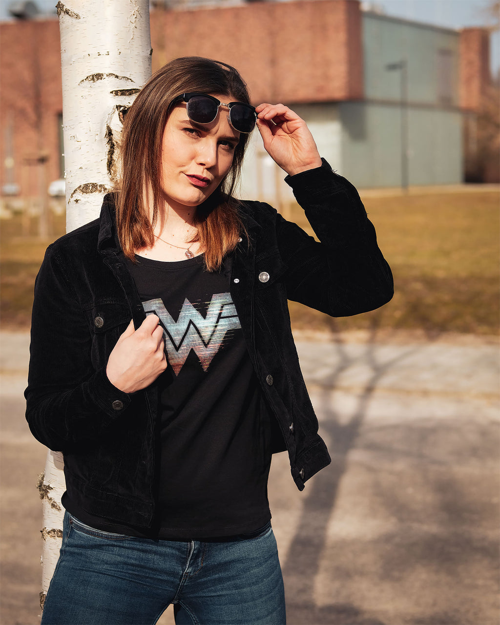 Imagen del producto Wonder Woman - 1984 Logo Camiseta de mujer negra