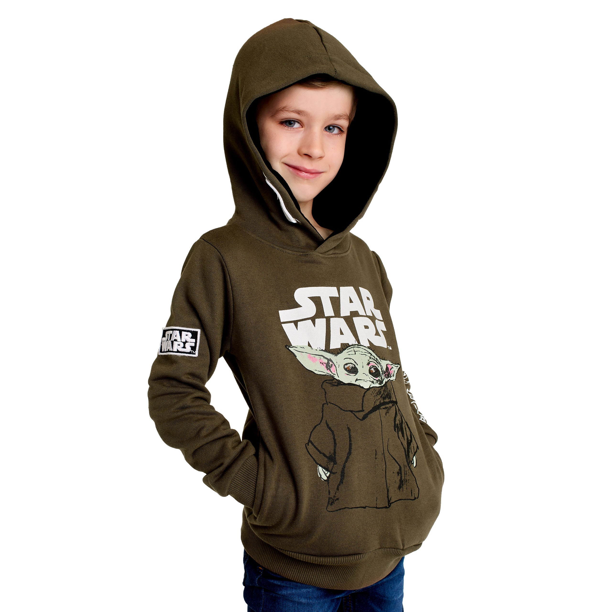 Imagen del producto Sudadera con capucha para niños Grogu verde - Star Wars The Mandalorian