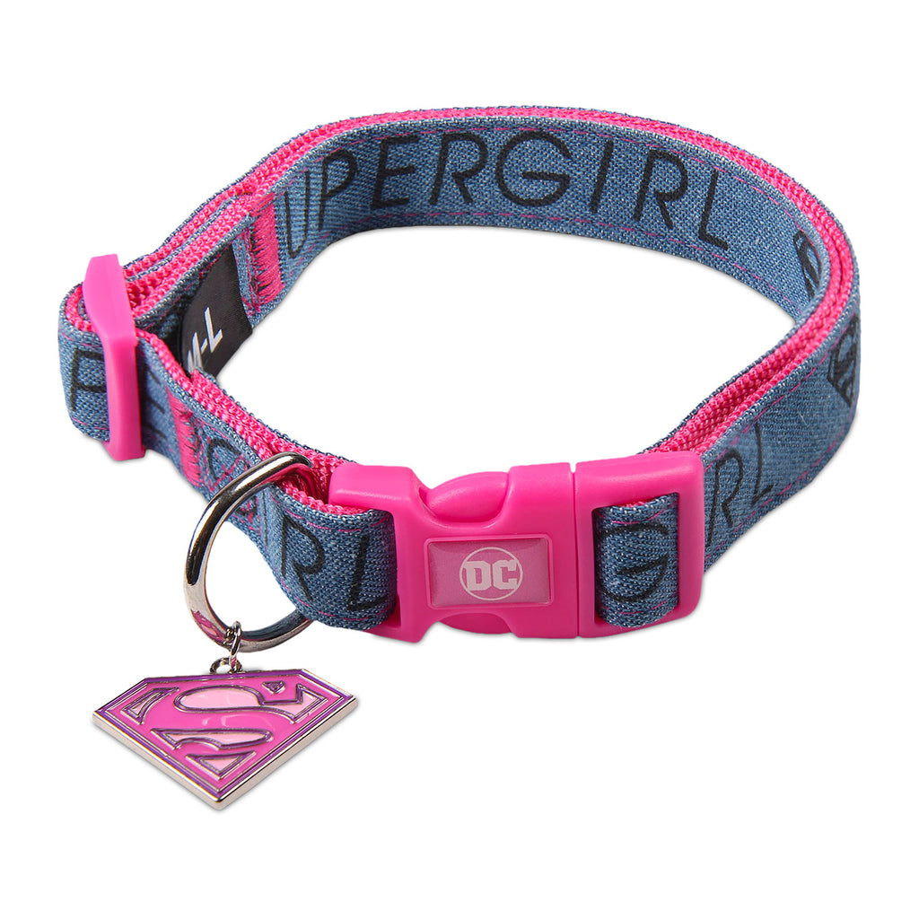 Imagen del producto Collar de perro Supergirl Click en rosa-azul