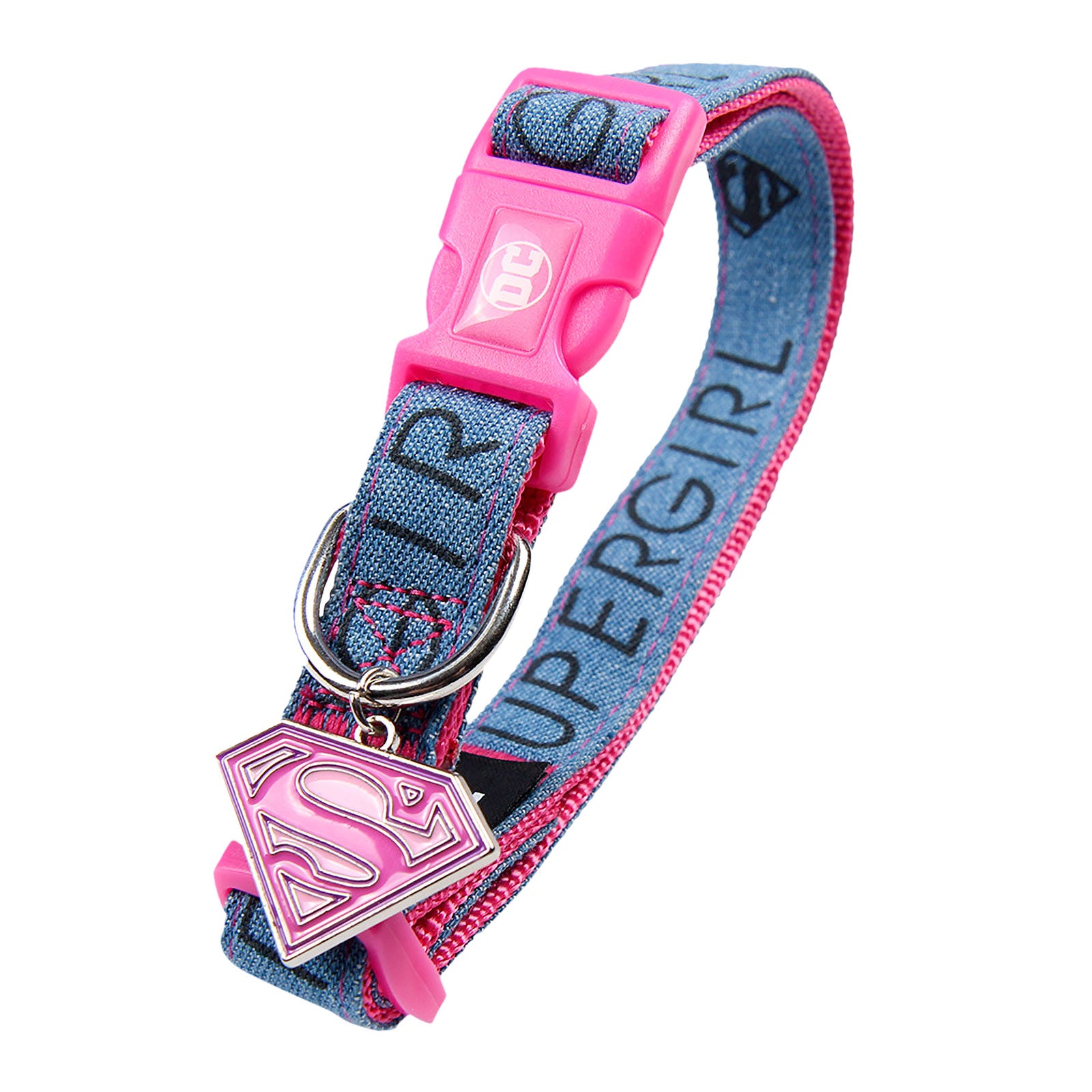 Imagen del producto Collar de perro Supergirl Click en rosa-azul