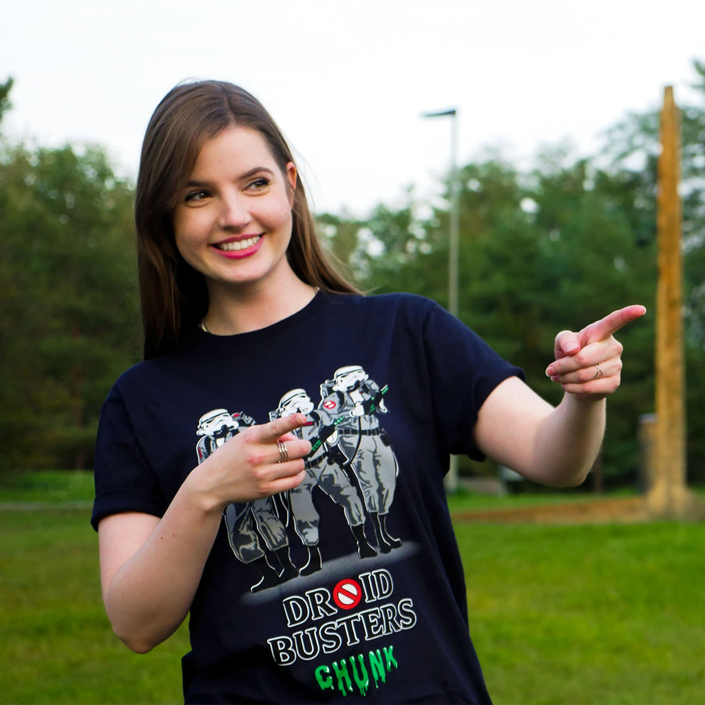 Imagen del producto Camiseta Droidbusters para fans de Star Wars azul