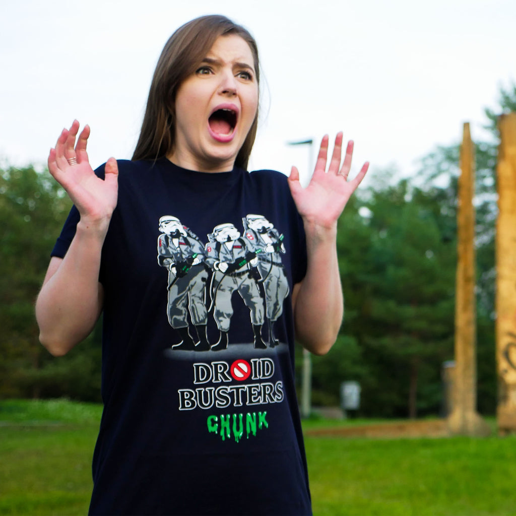 Imagen del producto Camiseta Droidbusters para fans de Star Wars azul