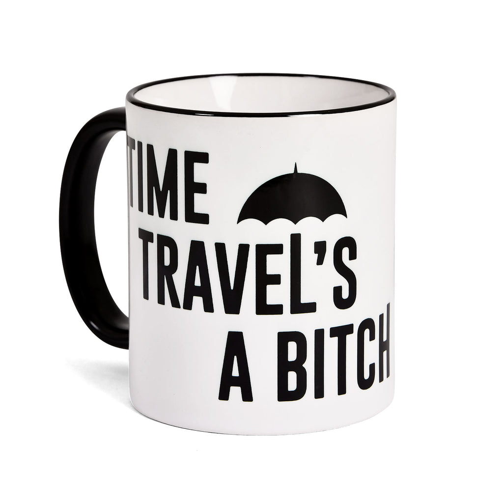 Imagen del producto Taza 'Time Travel's a Bitch' para fans de The Umbrella Academy