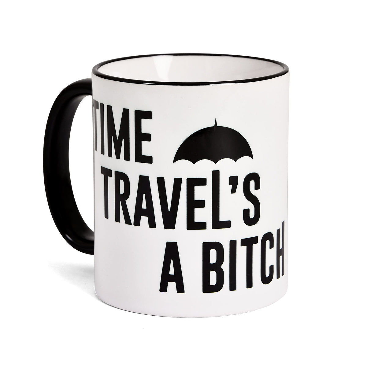 Imagen del producto Taza 'Time Travel's a Bitch' para fans de The Umbrella Academy