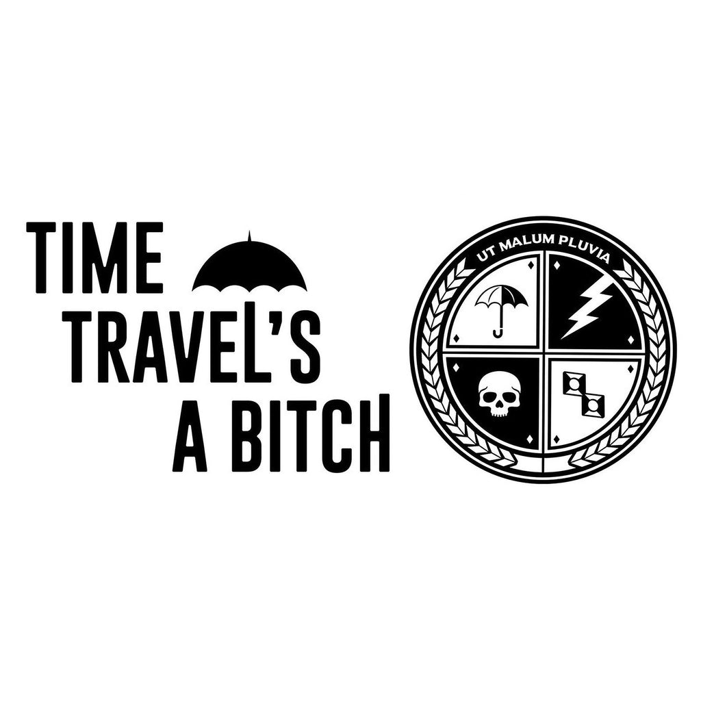 Imagen del producto Taza 'Time Travel's a Bitch' para fans de The Umbrella Academy