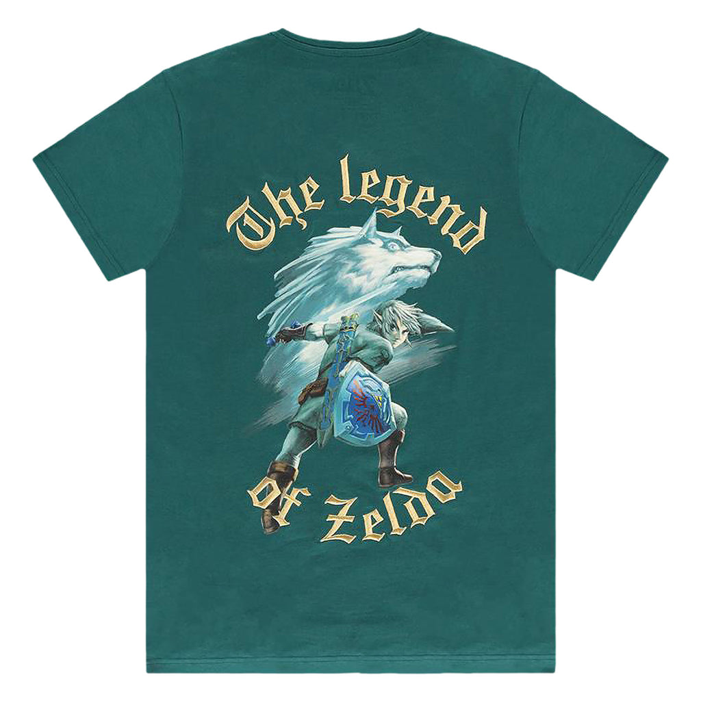 Imagen del producto Zelda - Camiseta turquesa de Link con Wolf-Link