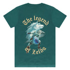 Imagen del producto Zelda - Camiseta turquesa de Link con Wolf-Link