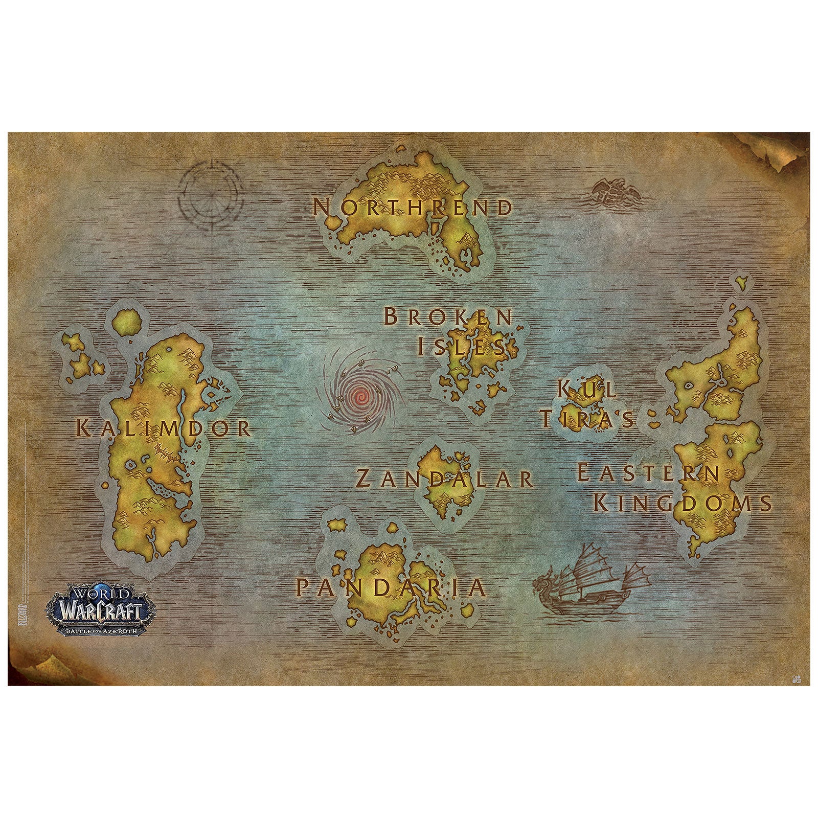Imagen del producto World of Warcraft - Póster Maxi del mapa de Azeroth