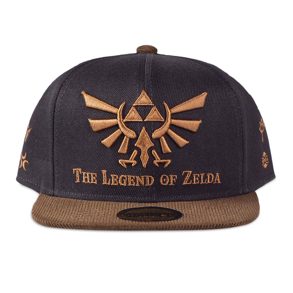 Imagen del producto Zelda - Gorra Snapback con logo de Hyrule negra-marrón