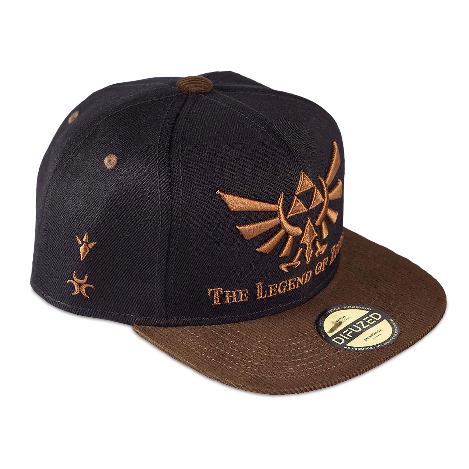 Imagen del producto Zelda - Gorra Snapback con logo de Hyrule negra-marrón