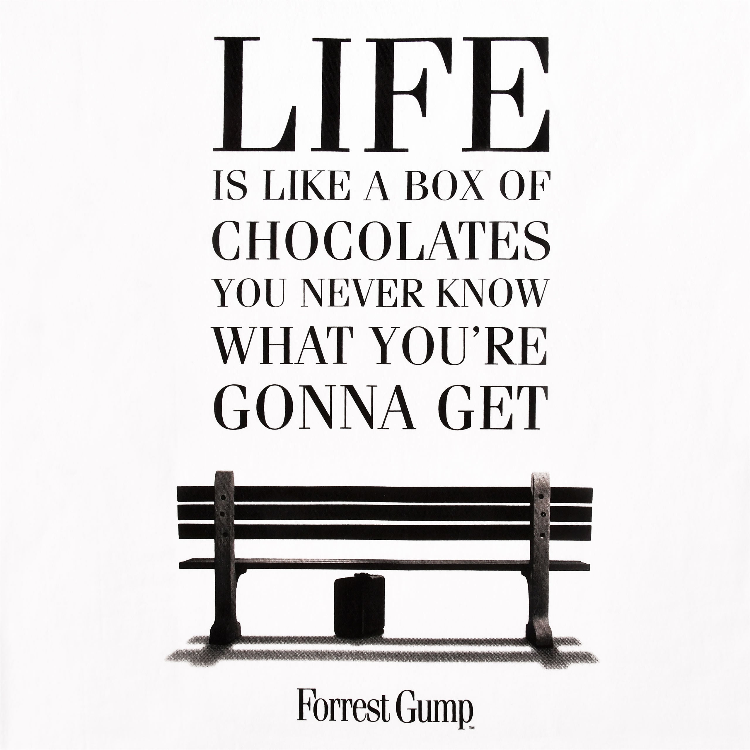Imagen del producto Forrest Gump - La vida es como una caja de chocolates Camiseta blanca