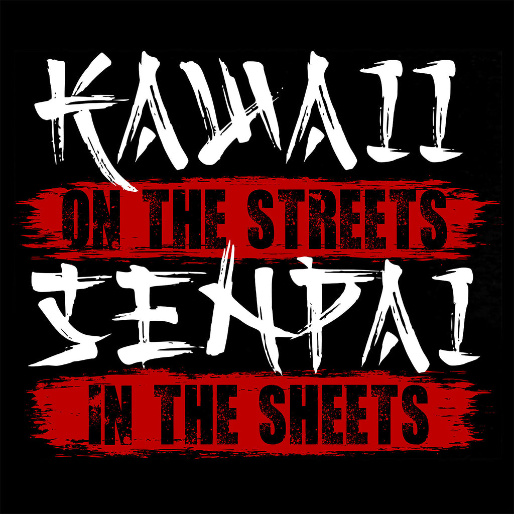Imagen del producto Camiseta Kawaii & Senpai para fans del anime negro
