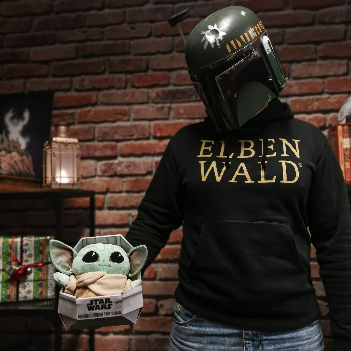 Imagen del producto Figura de peluche Grogu en cuna 20 cm - Star Wars The Mandalorian