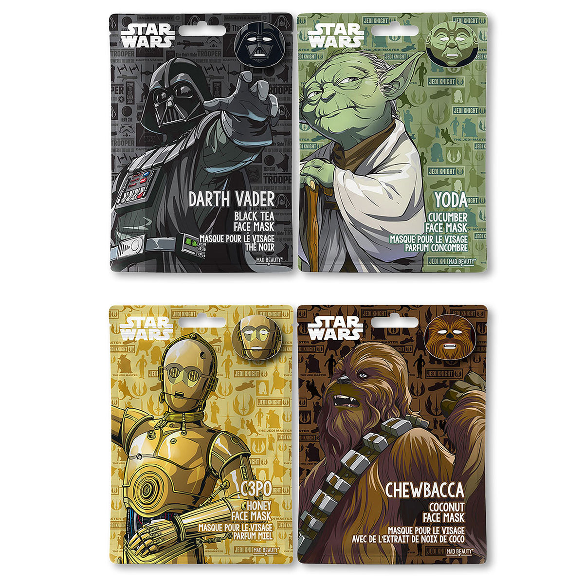Imagen del producto Star Wars - Set de 4 Máscaras de Hoja de Personajes