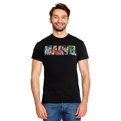 Imagen del producto Marvel - Camiseta negra con logo de Comic Strip