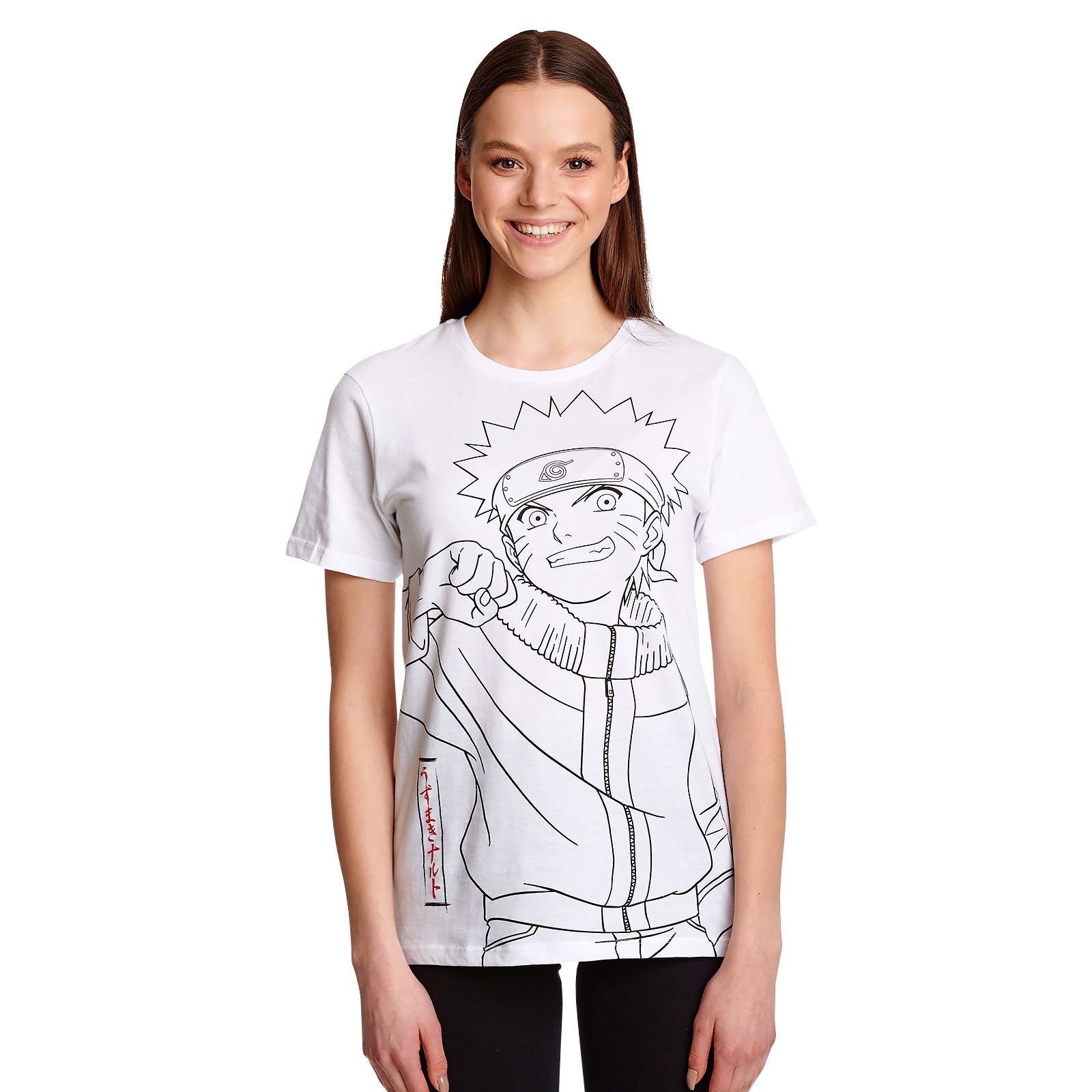 Imagen del producto Naruto - Camiseta Monocromo Boceto blanco