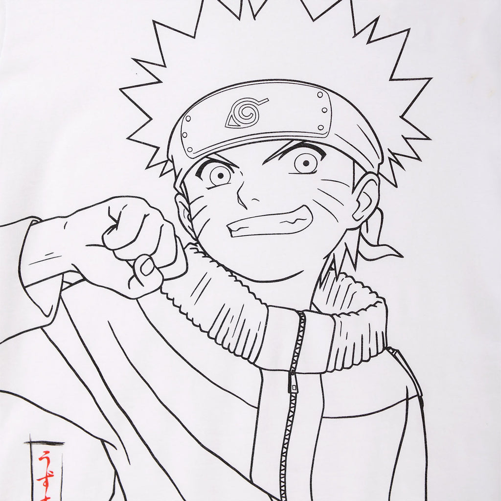 Imagen del producto Naruto - Camiseta Monocromo Boceto blanco