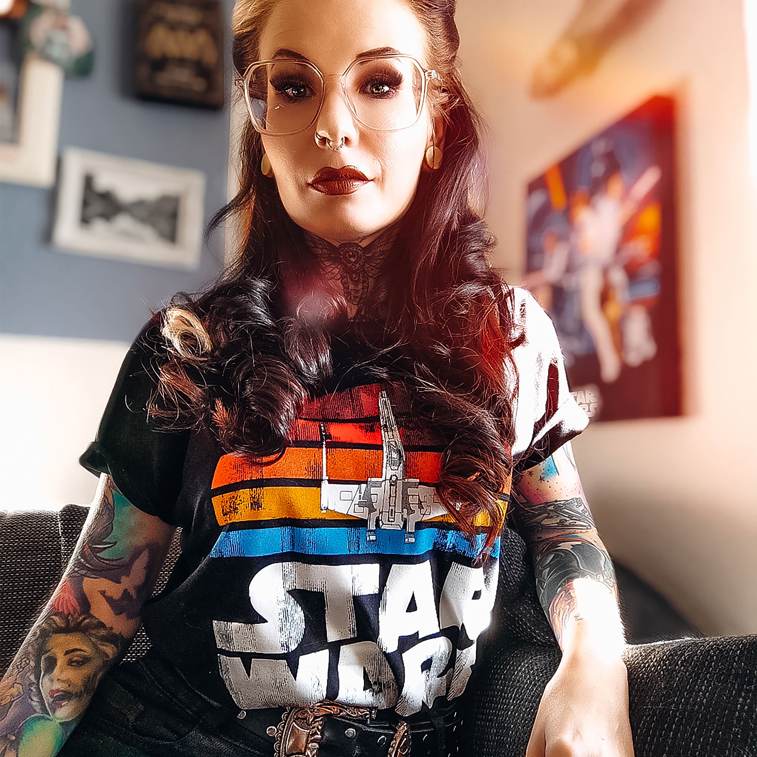 Imagen del producto Camiseta retro de Star Wars de 1977 en negro