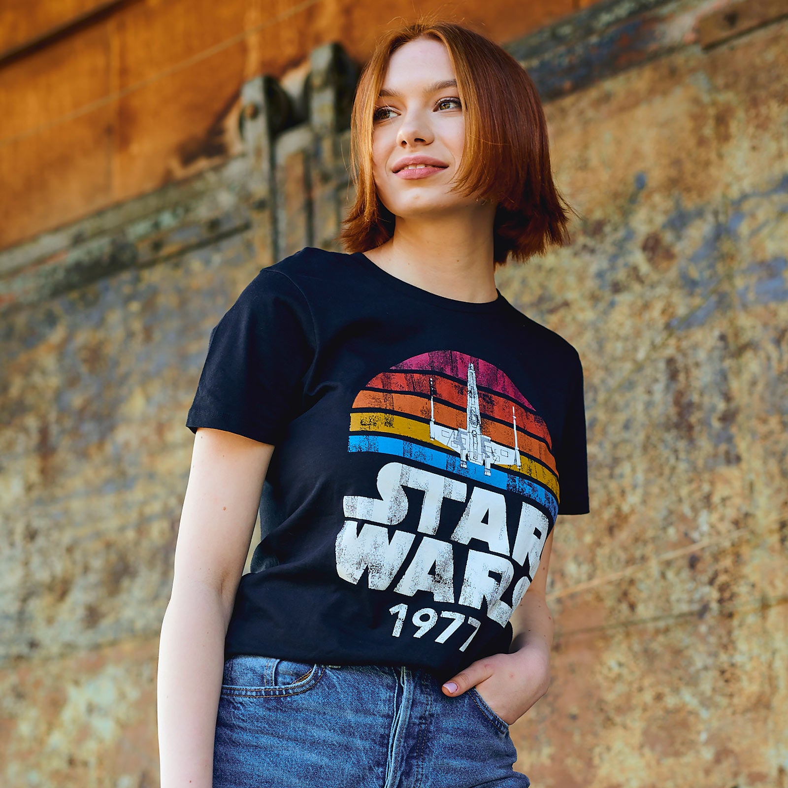 Imagen del producto Camiseta retro de Star Wars de 1977 en negro