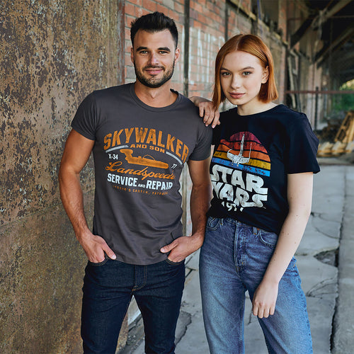 Imagen del producto Camiseta retro de Star Wars de 1977 en negro