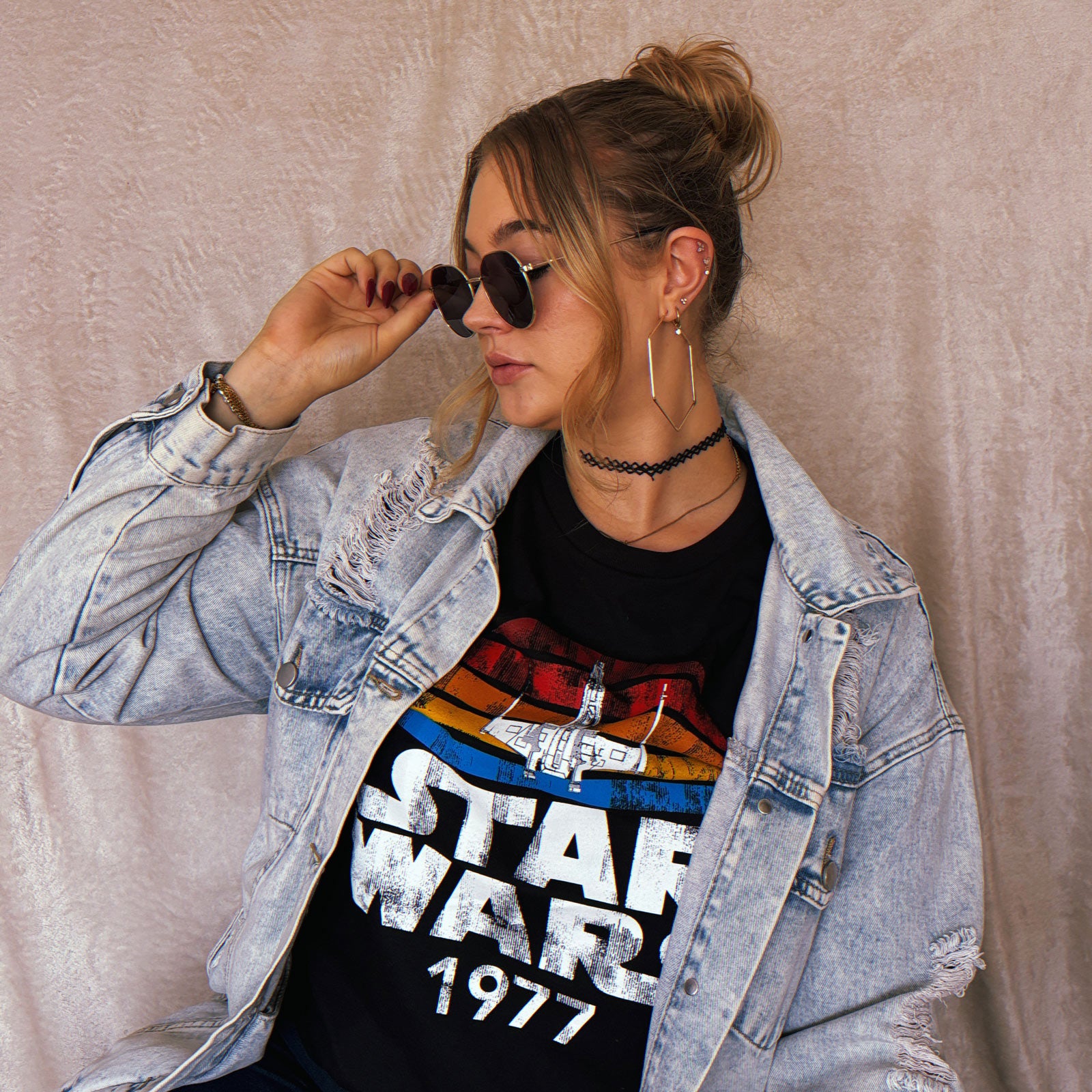 Imagen del producto Camiseta retro de Star Wars de 1977 en negro