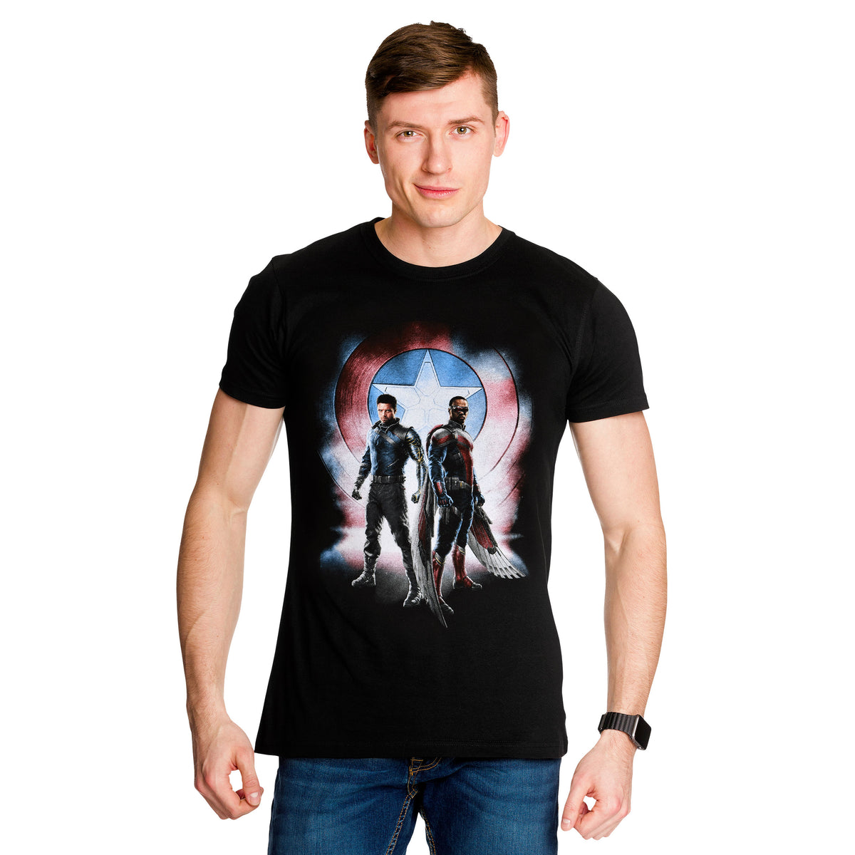 Imagen del producto Marvel - Camiseta negra de The Falcon and the Winter Soldier
