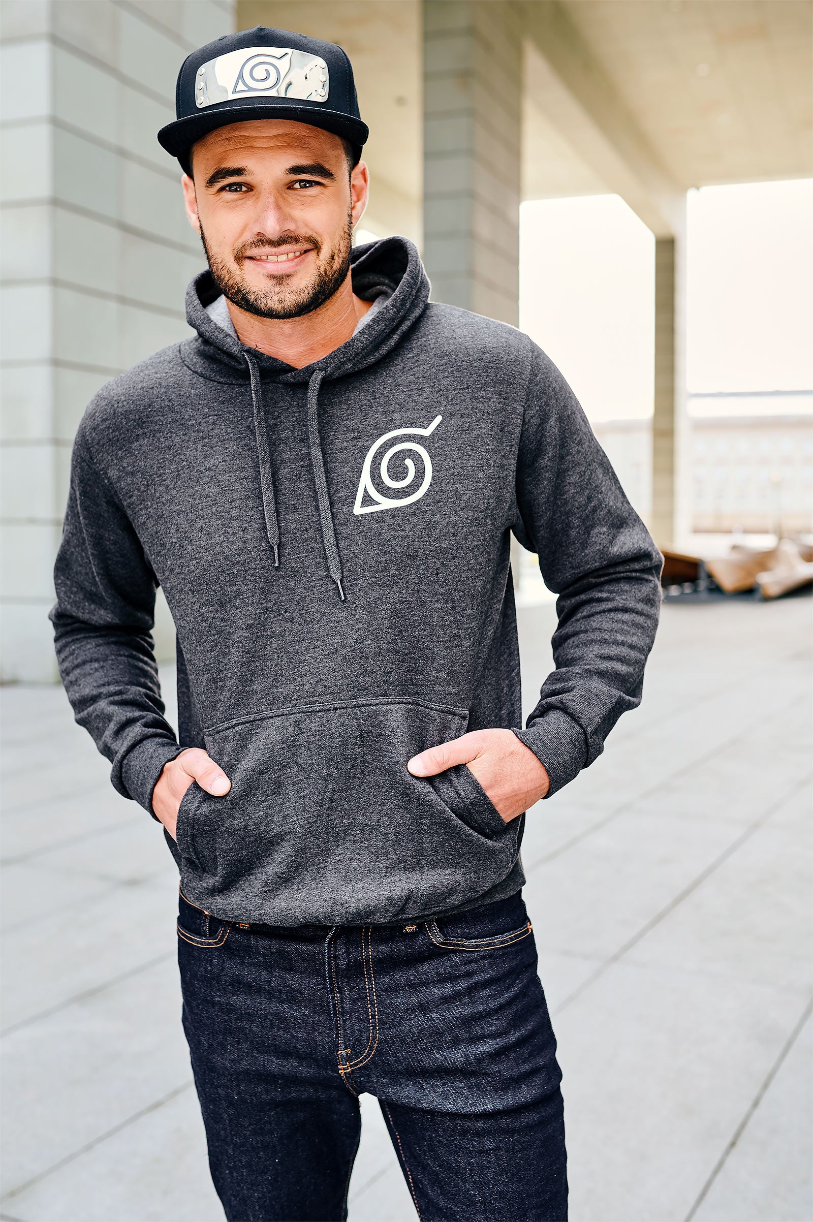 Imagen del producto Naruto - Personajes de Konoha Sudadera gris