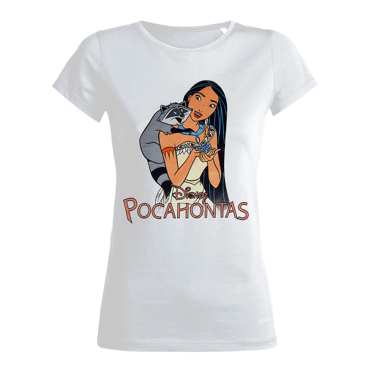 Imagen del producto Camiseta de mujer Pocahontas & Meeko blanca