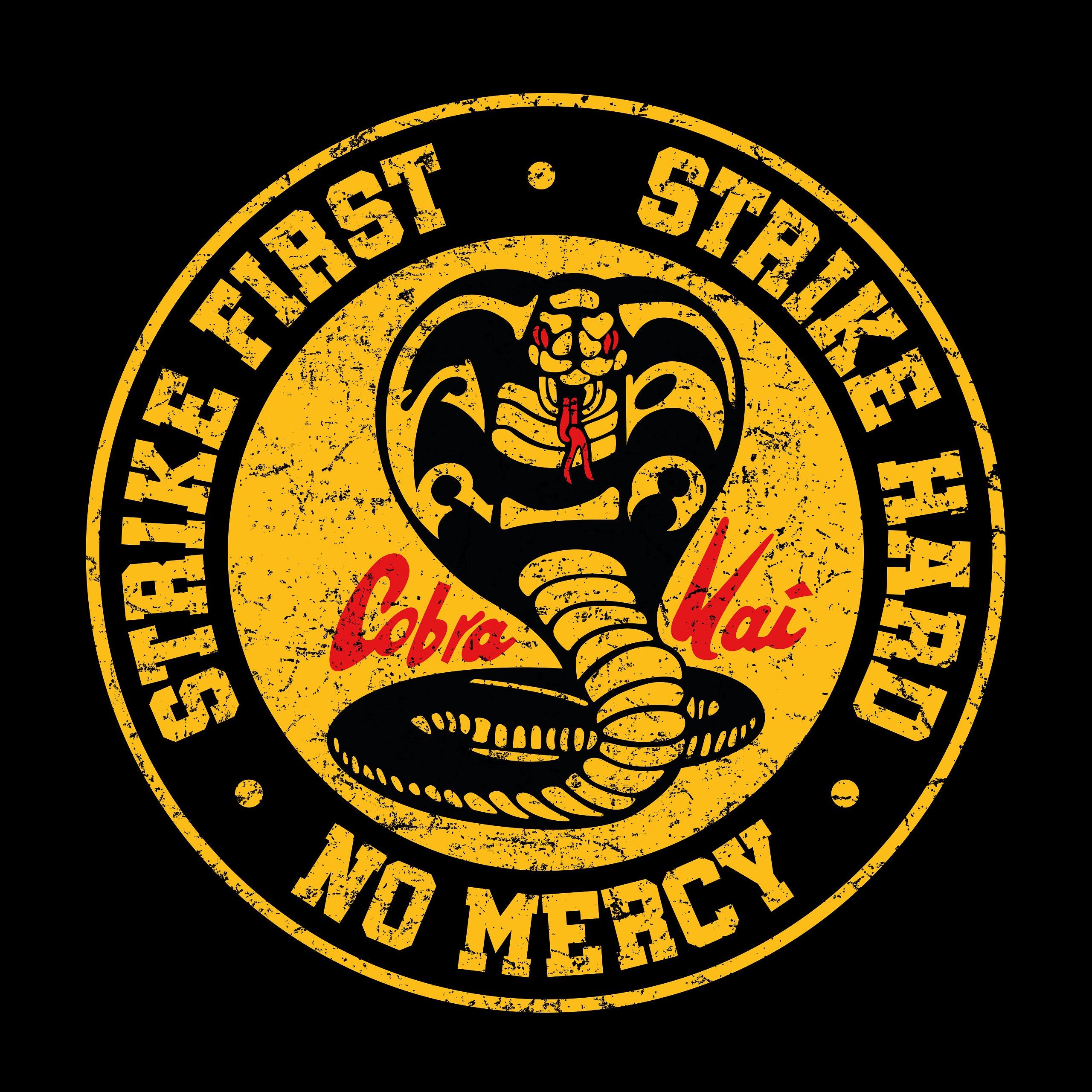 Imagen del producto Camiseta negra con el logo de Cobra Kai para fans de Karate Kid