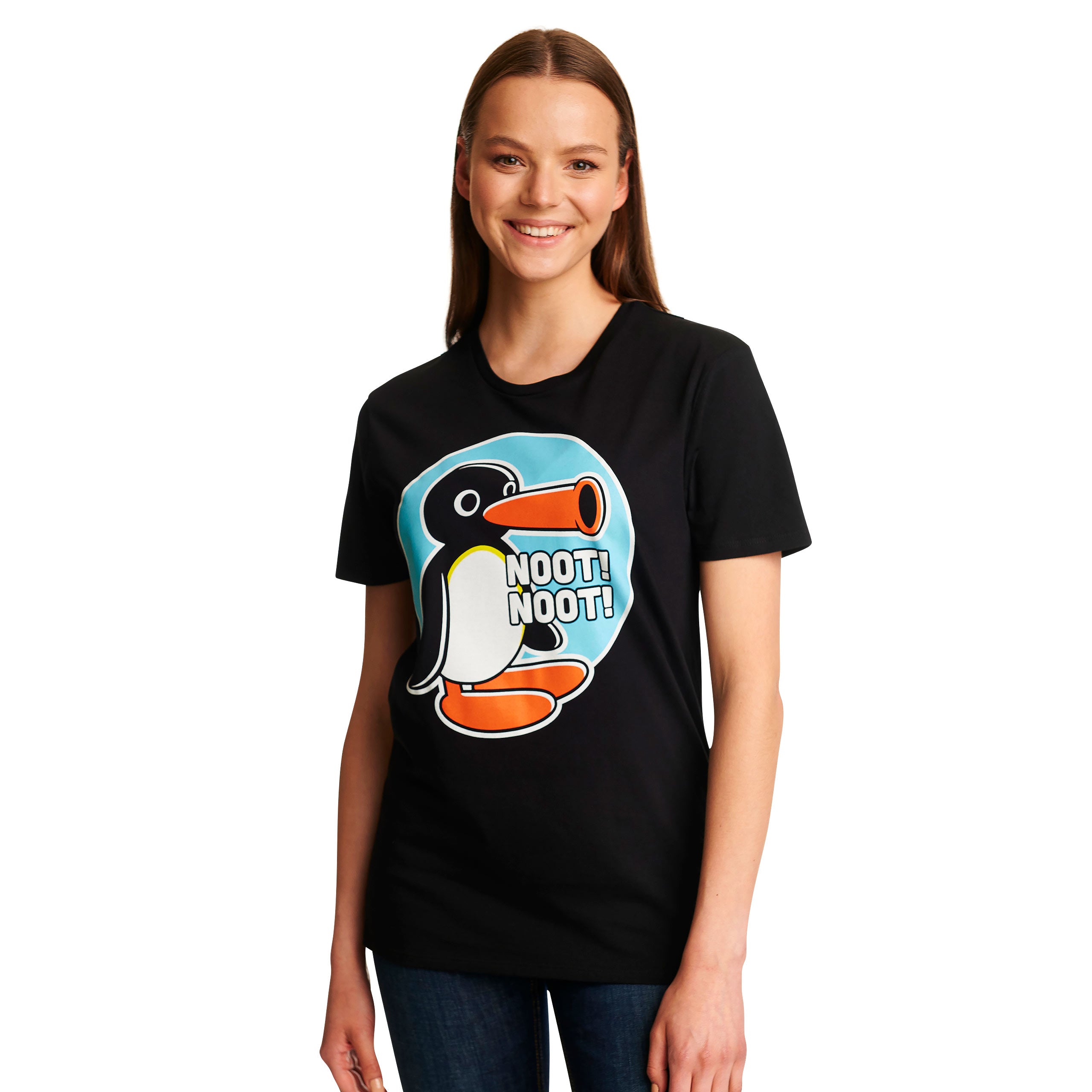 Imagen del producto Camiseta Noot Noot para fans de Pingu negra