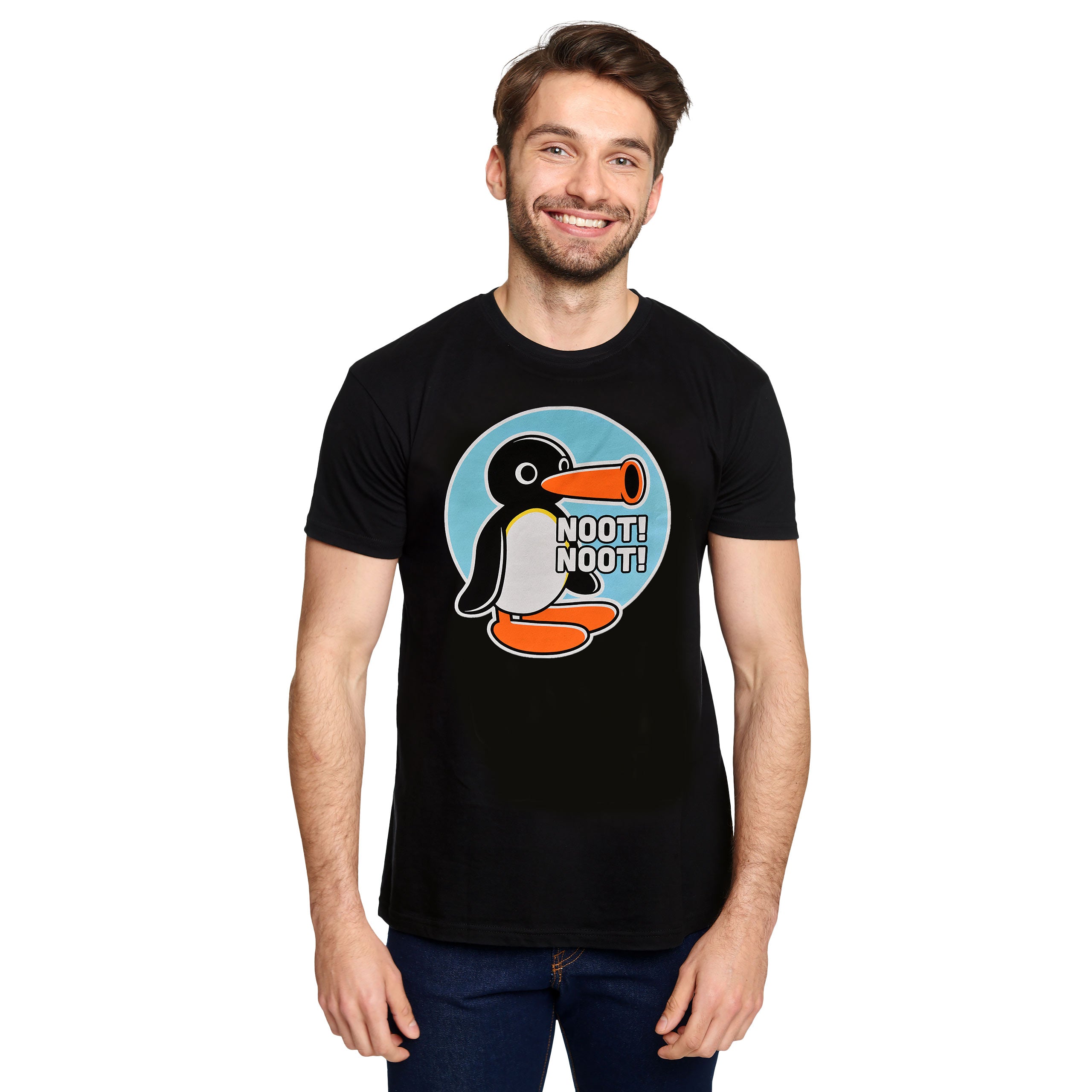 Imagen del producto Camiseta Noot Noot para fans de Pingu negra