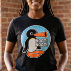 Imagen del producto Camiseta Noot Noot para fans de Pingu negra