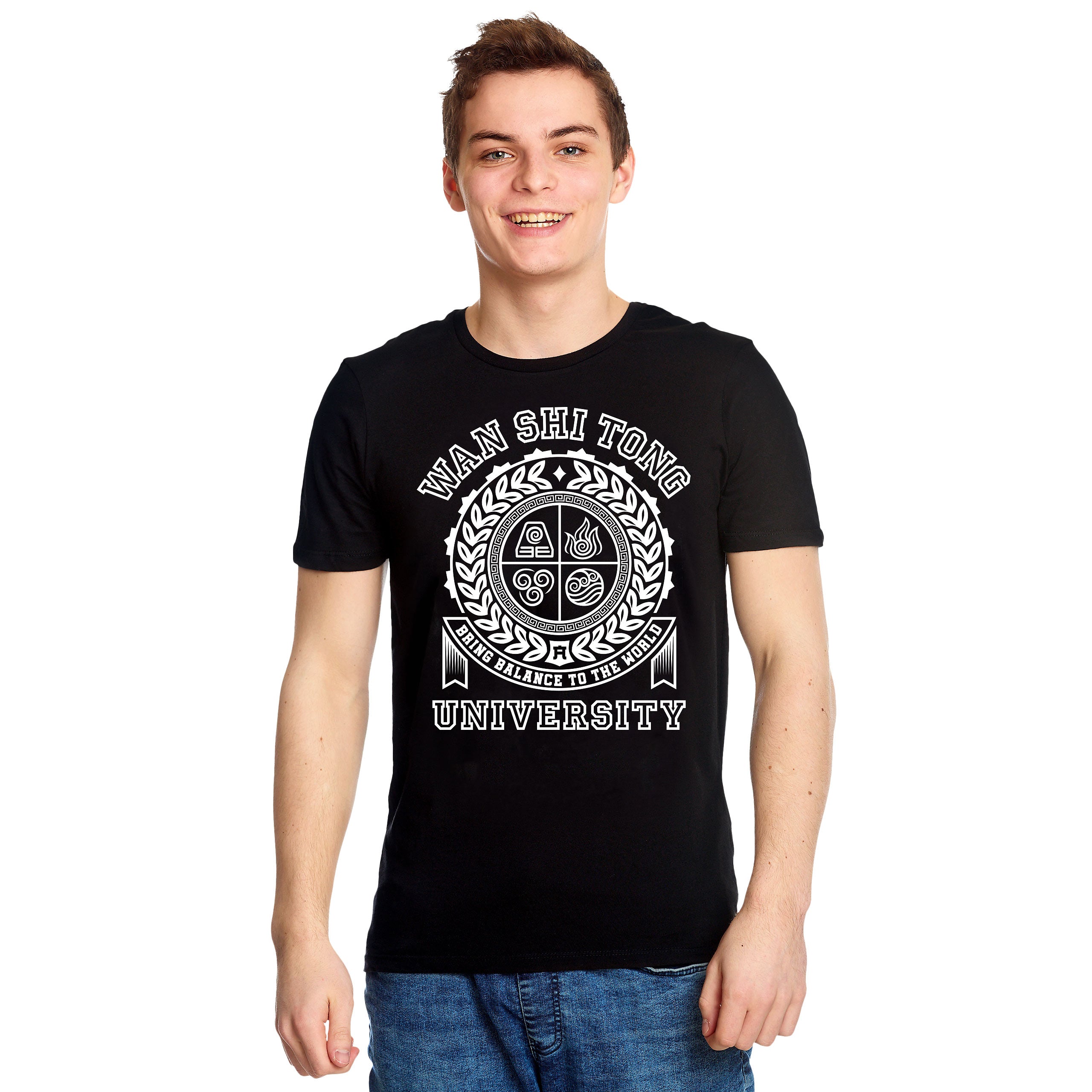 Imagen del producto Camiseta de la Universidad Wan Shi Tong para fans de Avatar negra