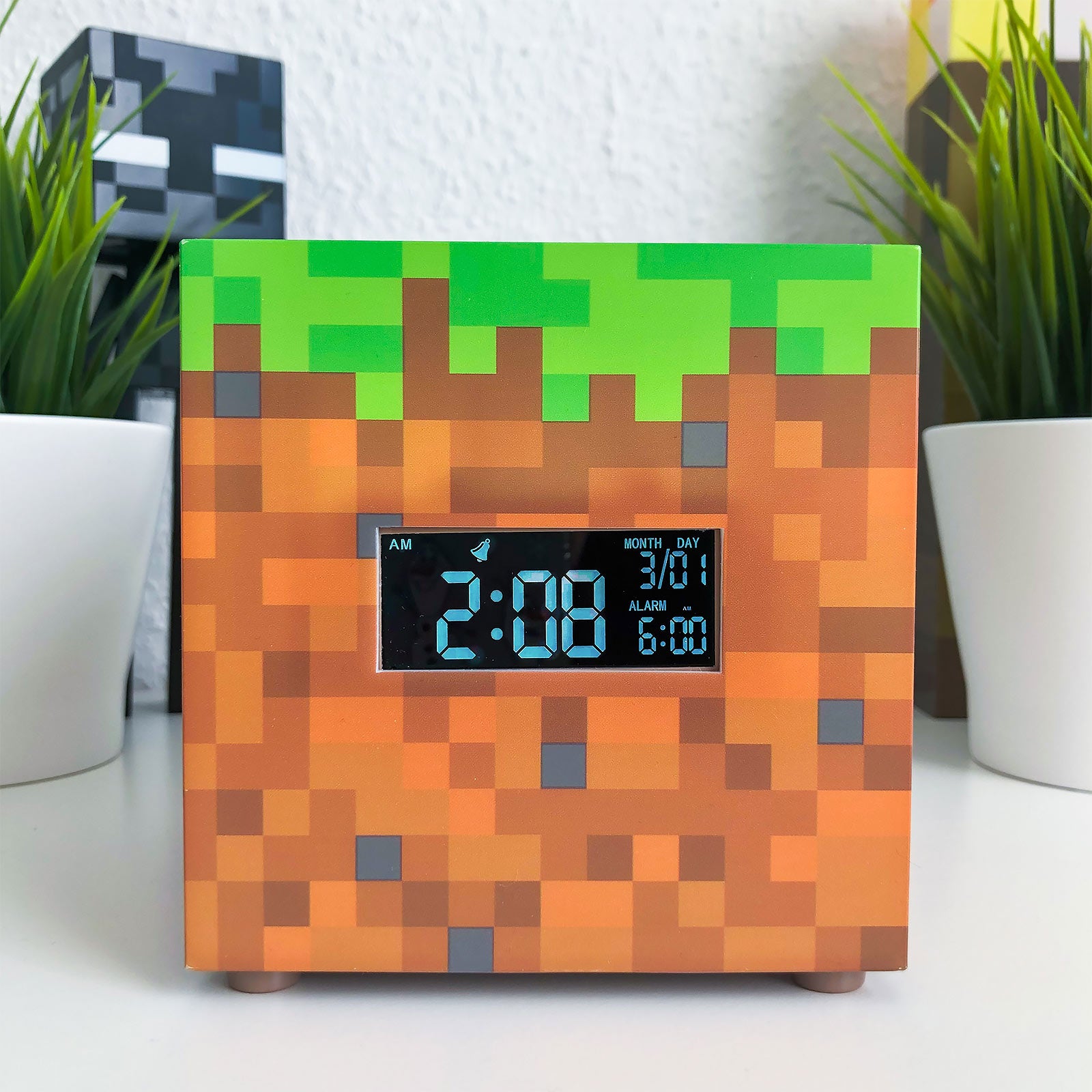 Imagen del producto Minecraft - Despertador de bloque de césped con luz