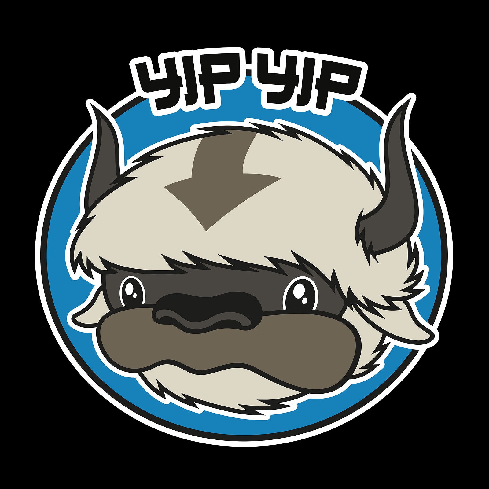 Imagen del producto Camiseta Appa Yip Yip para fans de Avatar negra