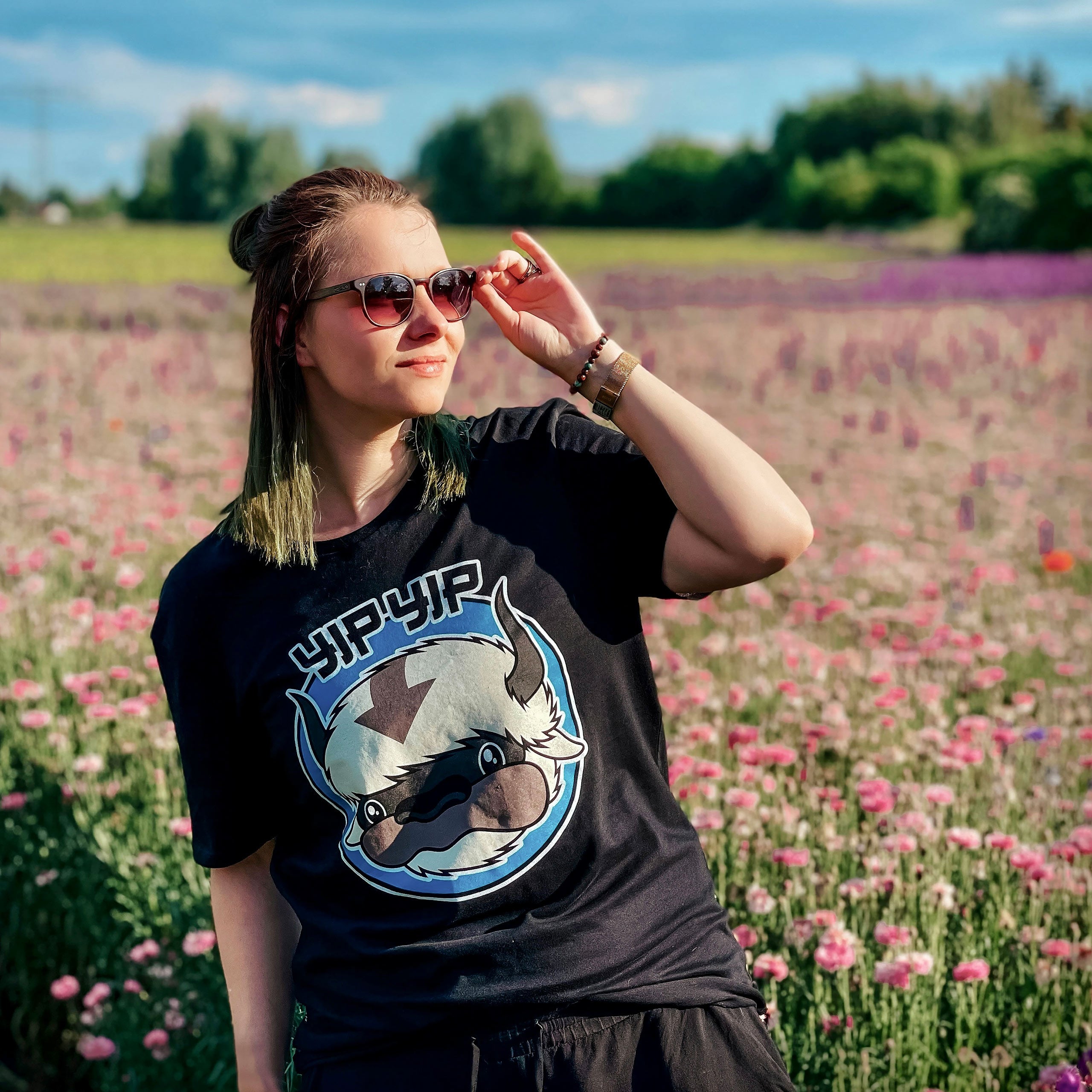 Imagen del producto Camiseta Appa Yip Yip para fans de Avatar negra