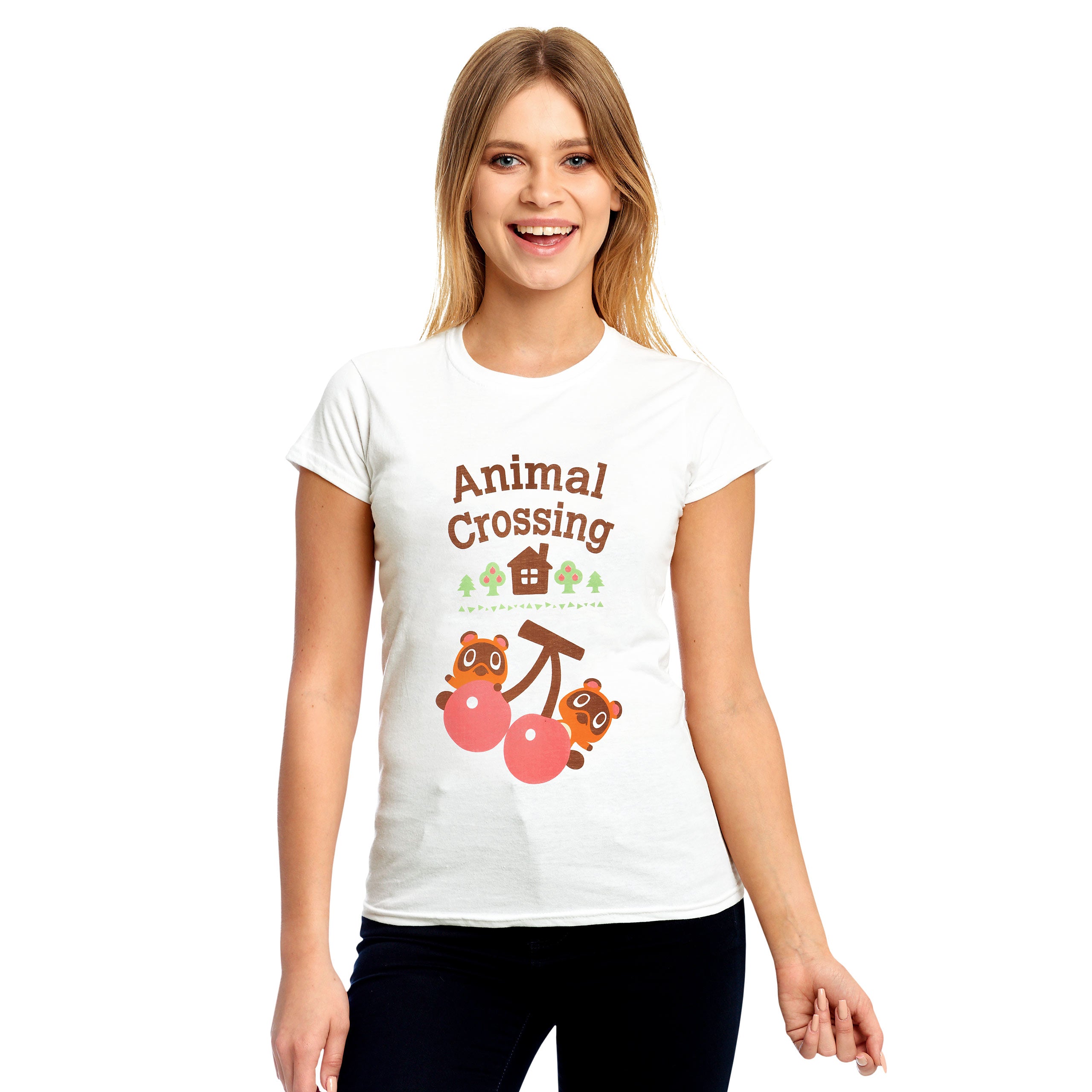 Imagen del producto Animal Crossing - Camiseta de mujer Nepp y Schlepp blanca