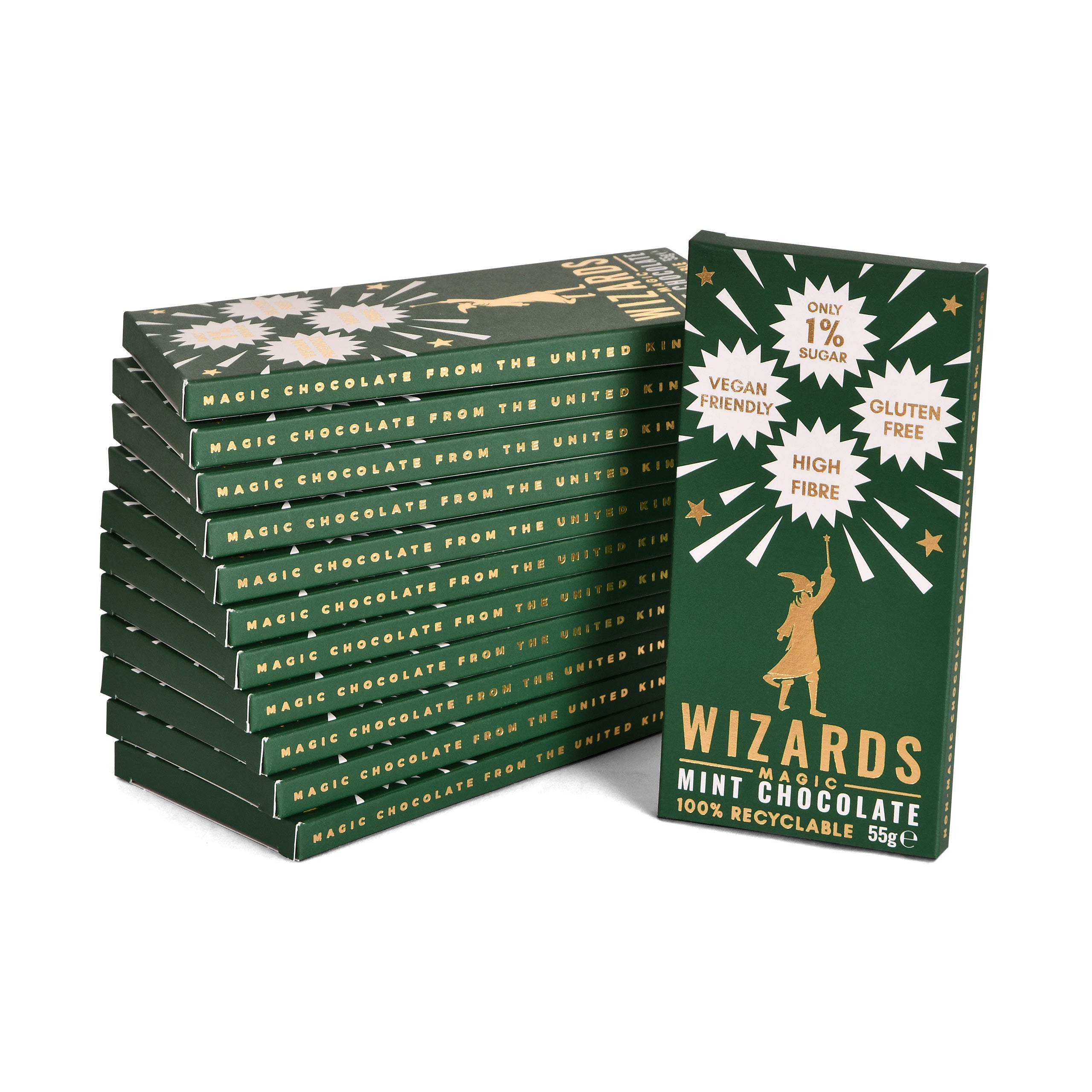 Imagen del producto Wizards Magic - Chocolate con Menta 12 Barras