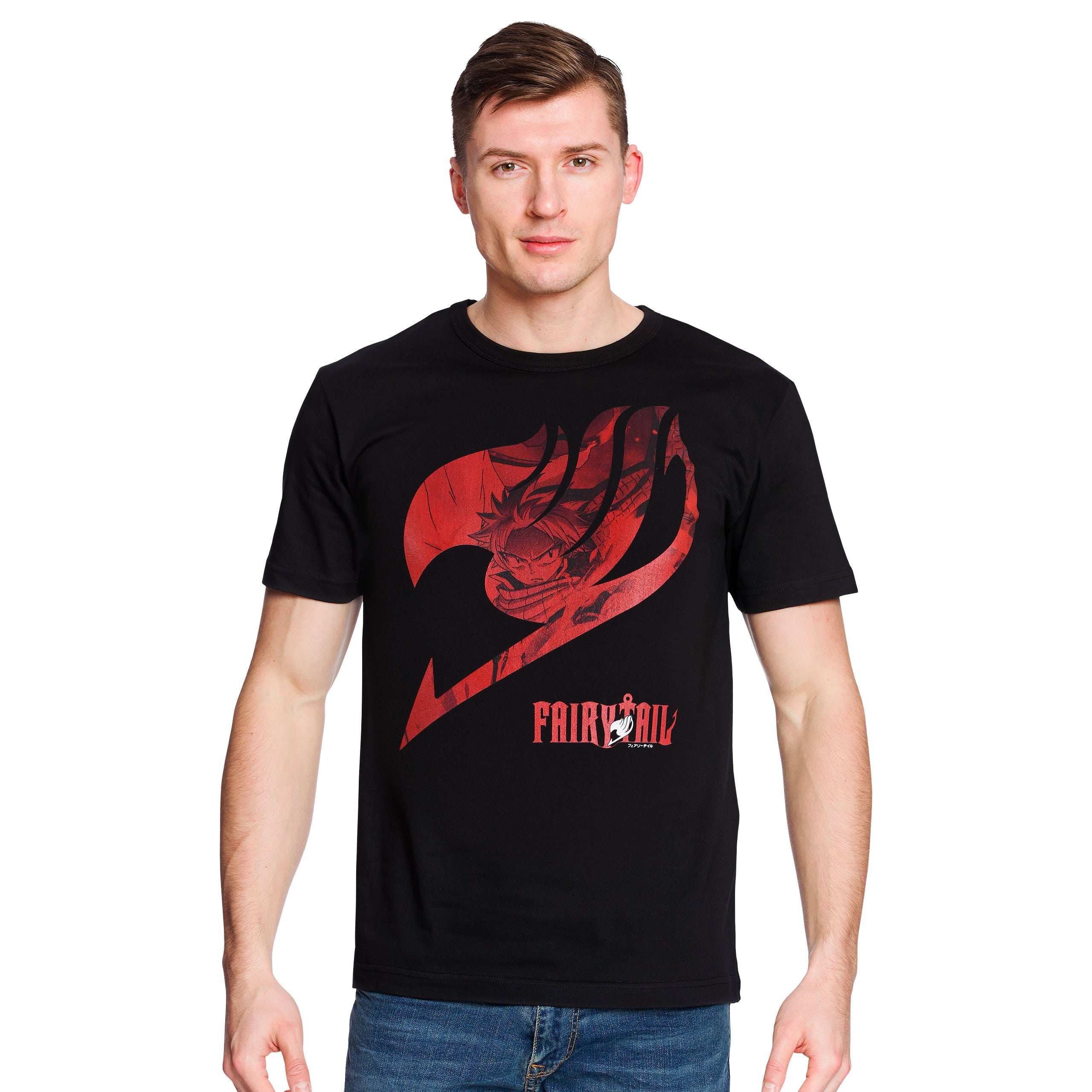 Imagen del producto Fairy Tail - Camiseta negra con logo de Natsu
