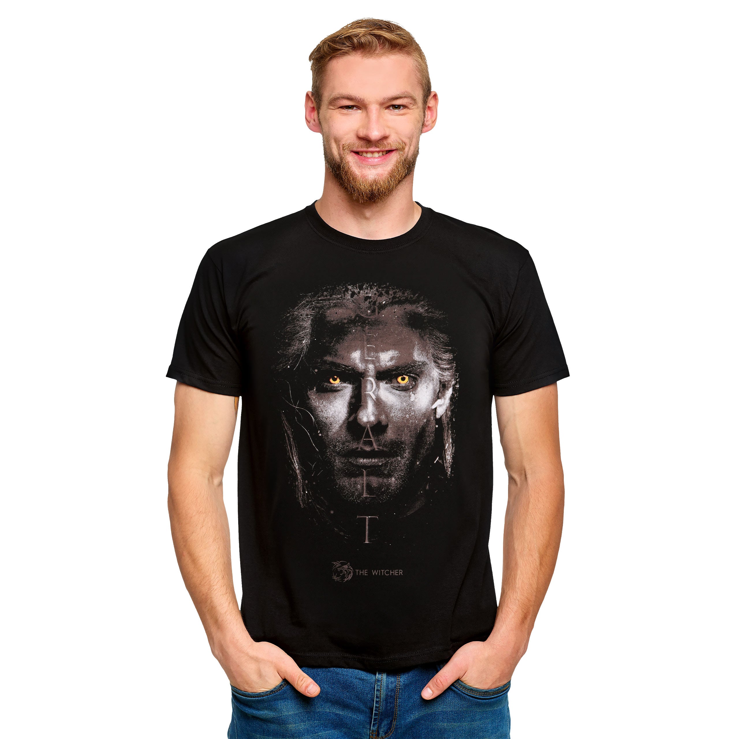 Imagen del producto Witcher - Camiseta retrato de Geralt negro