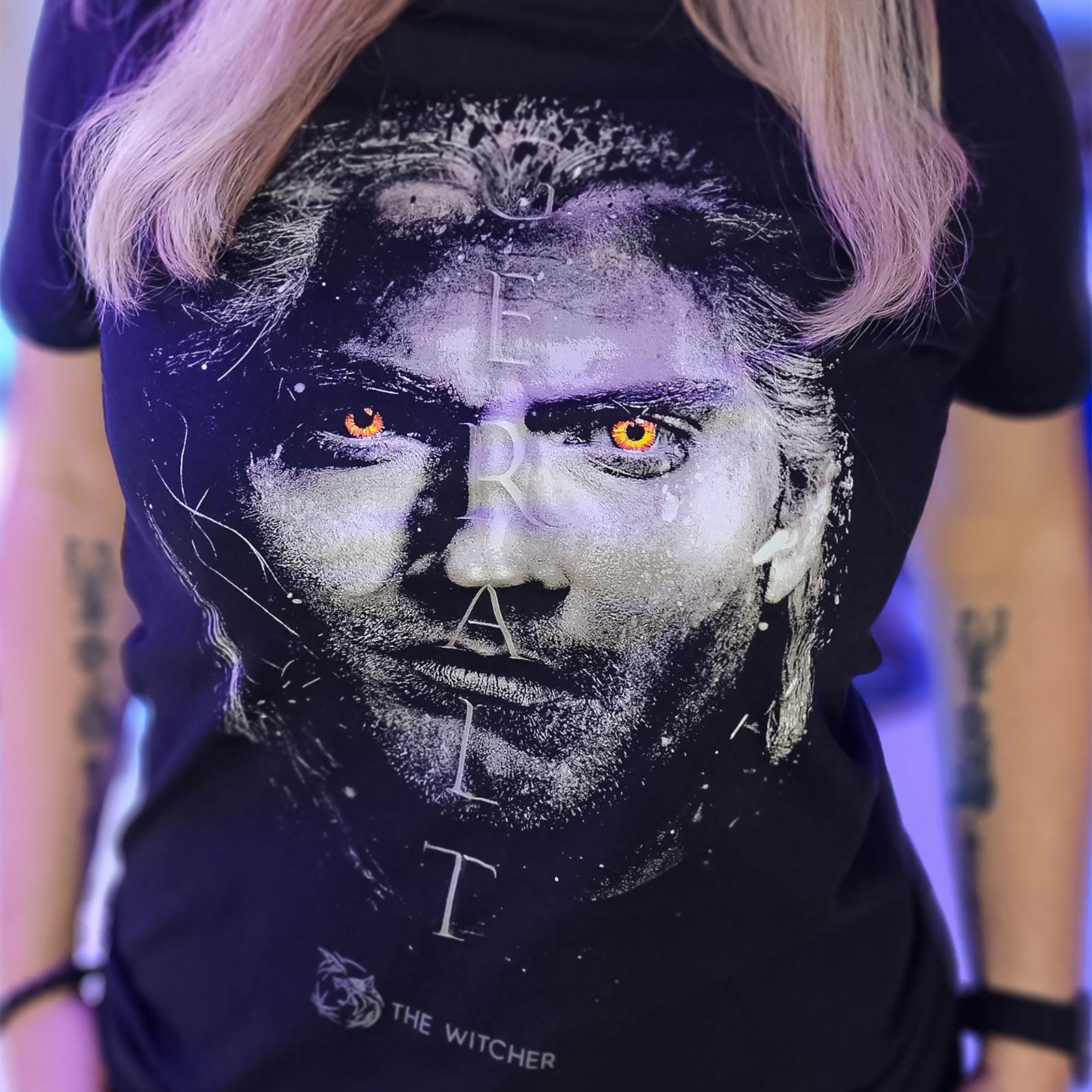 Imagen del producto Witcher - Camiseta retrato de Geralt negro