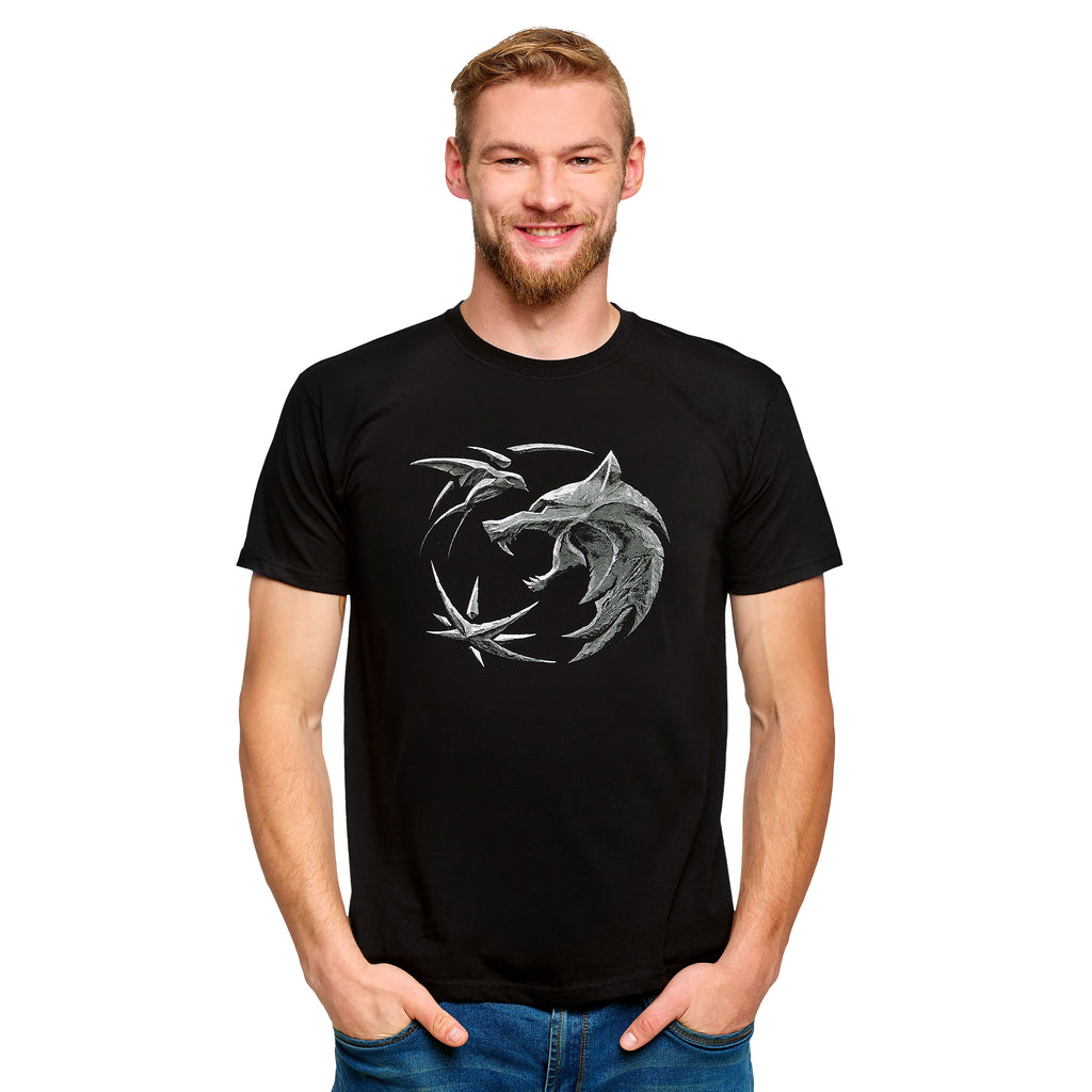 Imagen del producto Witcher - Camiseta Emblema de Lobo negra